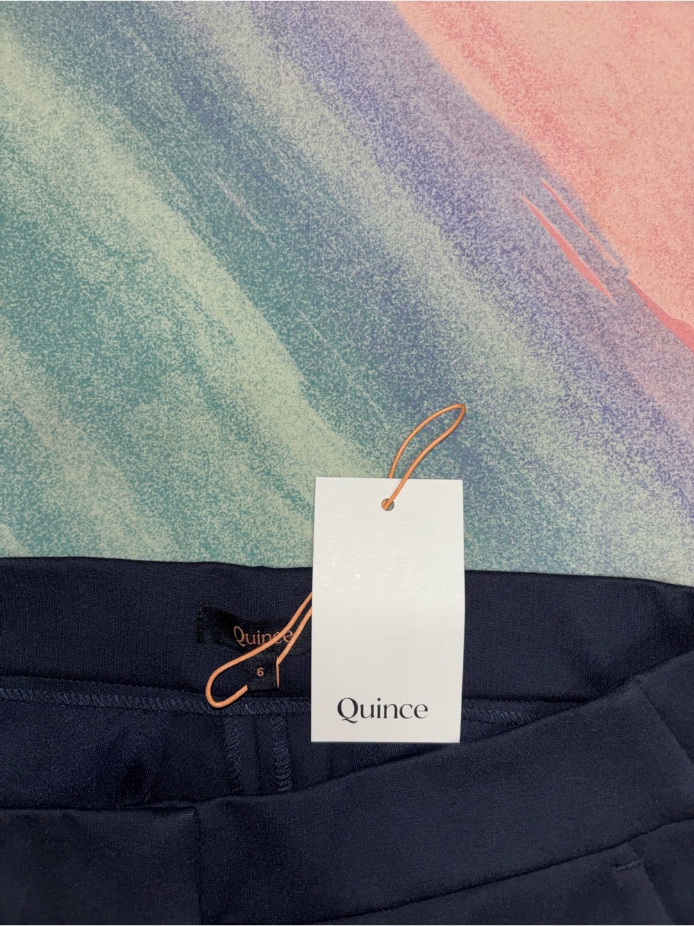 Quince Women’s 6 Navy Blue Ultra Stretch Ponte Trouser Pull on Stretchy Office - Picture 5 of 12